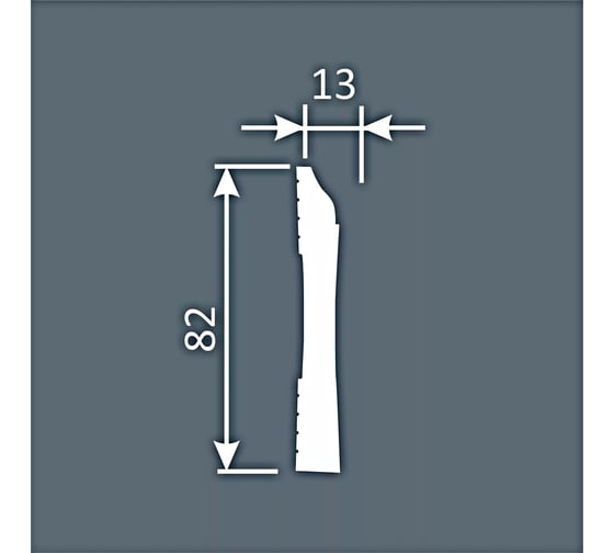 Плинтус Cosca Decor px030 82x13x2000 мм, экополимер 00-00070890