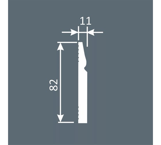 Плинтус Cosca Decor px031 82x11x2000 мм, экополимер 00-00070891