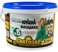 Краска для фасадных и интерьерных работ Finlux Святозар-15 ведро, 7 кг, белая 4603783203987