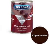 Грунт-эмаль по ржавчине 3 в 1 ПРЕСТИЖ Skladno 1.8 кг, коричневая 243713