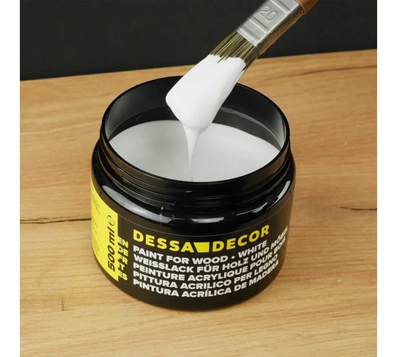 Краска для дерева и мебели DESSA DECOR меловая, белая, 490 мл 7056430