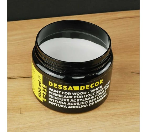 Краска для дерева и мебели DESSA DECOR меловая, белая, 490 мл 7056430