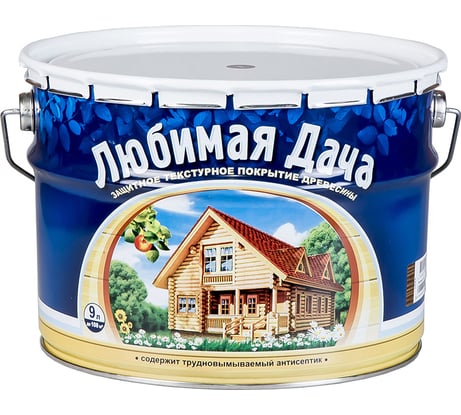 Защитно-декоративное покрытие для дерева Любимая Дача полуматовое, 9 л, бесцветный 237256