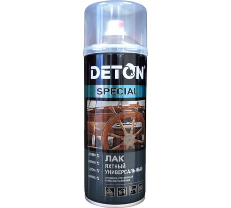 Лак яхтный универсальный Deton SPECIAL шелковисто-матовый, аэрозоль 520 мл DTN-A07305