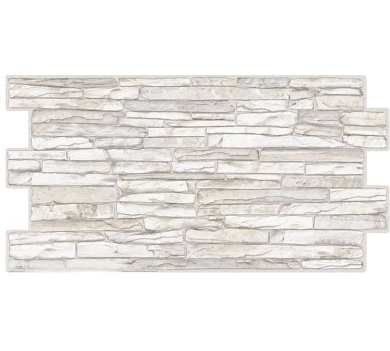 Декоративная панель Центурион ПВХ, 980x500 мм, сланец горный 86045 1