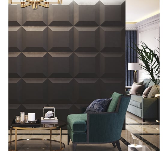 Стеновые панели 3D Artpole CHOCO (гипсовые; белые; 600x600 мм; 1 шт.; 0,36 кв.м) M-0068
