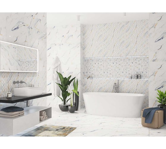 Декор Eletto Ceramica 24.2x70 см calacatta fantasy perla 1 шт. 589132001