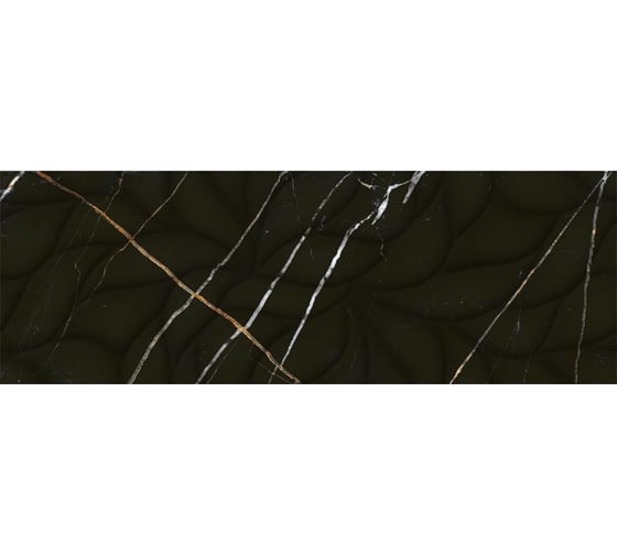 Настенная плитка Eletto Ceramica black and gold struttura 24,2x70 см 508171101 1