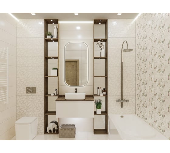 Настенная плитка Eletto Ceramica malwiya milk 24,2x70 см 506911201