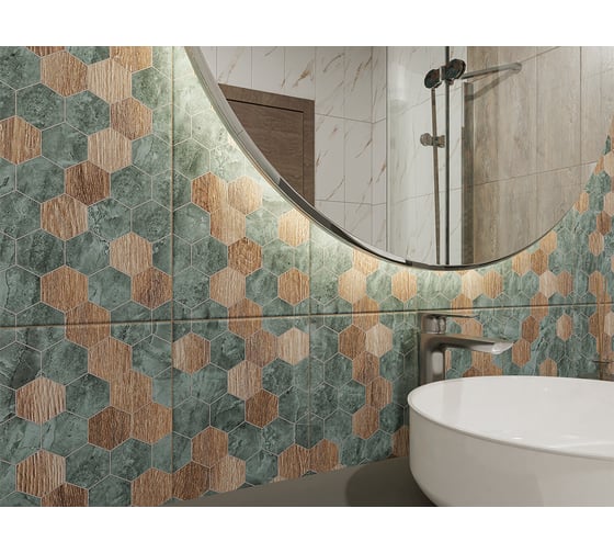 Плитка Azori Ceramica Calacatta ivori forma, 20.1x50.5 см 509561101