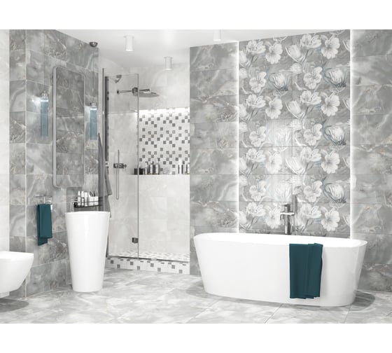 Плитка Azori Ceramica Opale grey, 31.5x63 см 508911101