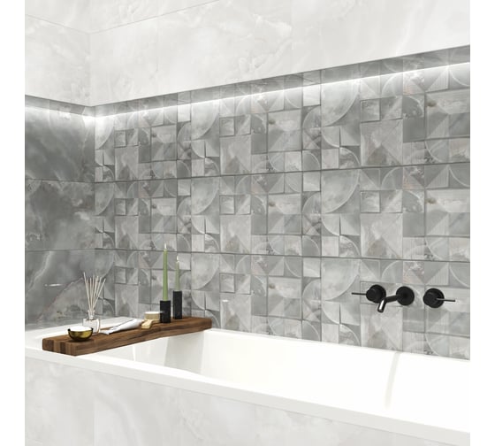 Плитка Azori Ceramica Opale grey struttura, 31.5x63 см 508921101