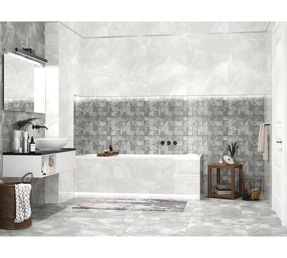 Плитка Azori Ceramica Opale grey struttura, 31.5x63 см 508921101