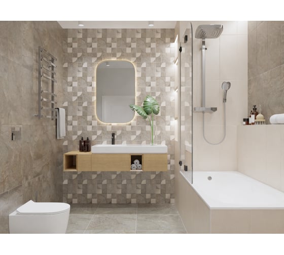 Плитка Azori Ceramica Stone beige, 31.5x63 см 508881201
