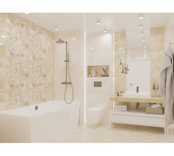 Плитка Azori Ceramica Opale beige, 31.5x63 см 509031101