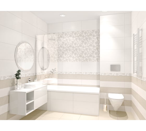 Плитка Azori Ceramica Mallorca beige floris, 31.5x63 см 505181101