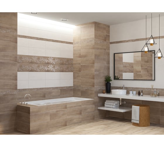 Плитка Azori Ceramica Sonnet beige, 20.1x50.5 см 507891101