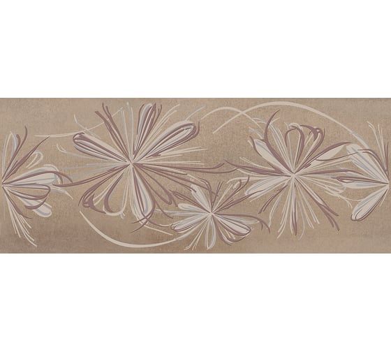 Декор Azori Ceramica sonnet beige flower, 20.1x50.5 см, 1 шт. 587892001