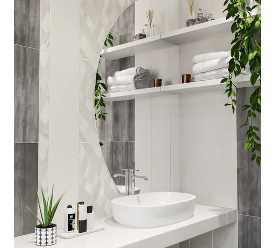 Декор Azori Ceramica sonnet grey geometria, 20.1x50.5 см, 1 шт. 587902002