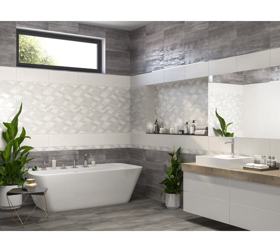 Декор Azori Ceramica sonnet grey geometria, 20.1x50.5 см, 1 шт. 587902002