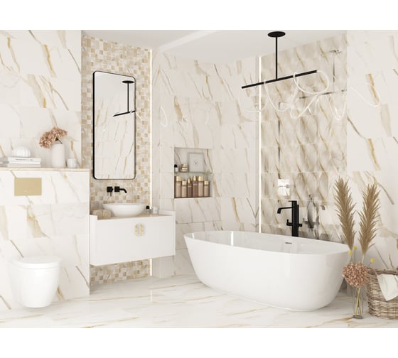 Декор Azori Ceramica apulia oro cascade, 31.5x63 см, 1 шт. 589002002