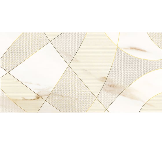 Декор Azori Ceramica calacatta royal geometria, 31.5x63 см, 1 шт. 587912001