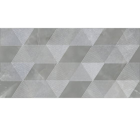 Декор Azori Ceramica opale grey geometria, 31.5x63 см, 1 шт. 588912001