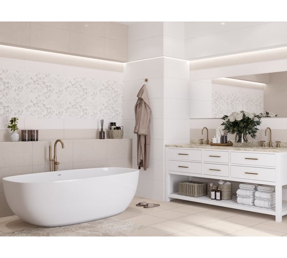 Декор Azori Ceramica mallorca beige, 31.5x63 см, 1 шт. 585082001