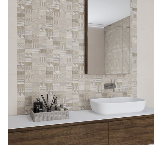 Декор Azori Ceramica stone geometria, 31.5x63 см, 1 шт. 588882001