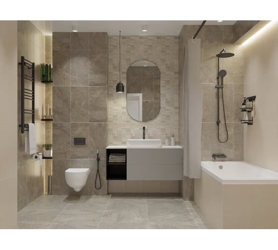 Декор Azori Ceramica stone geometria, 31.5x63 см, 1 шт. 588882001