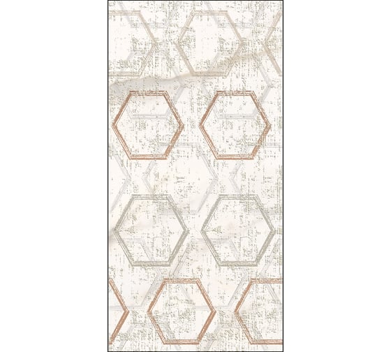 Декор Azori Ceramica apulia oro hexagone, 31.5x63 см, 1 шт. 589002003