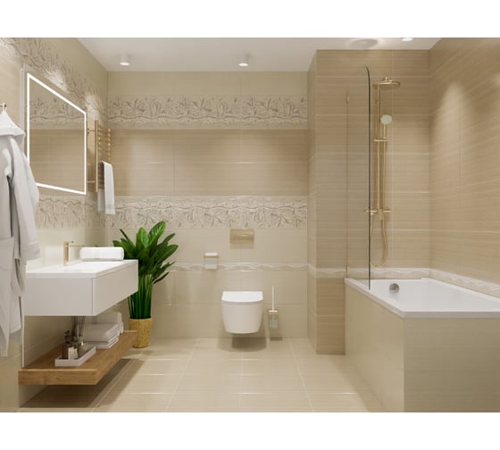 Декор Azori Ceramica romanico ginkgo, 31.5x63 см, 1 шт. 588472002