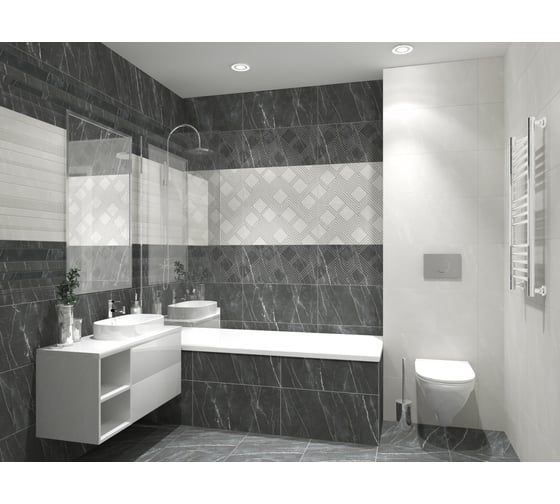Декор Azori Ceramica hygge grey cristall, 31.5x63 см, 1 шт. 588252001