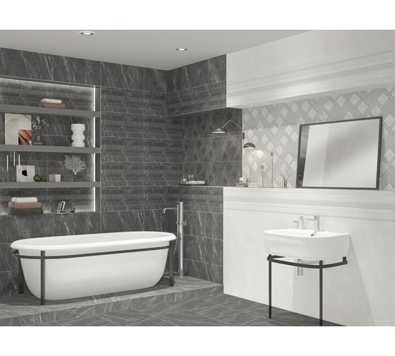 Плитка Azori Ceramica Hygge grey mix, 31.5x63 см 508261101