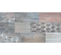 Плитка Azori Ceramica Pandora grafite ornament, 31.5x63 см 505771101