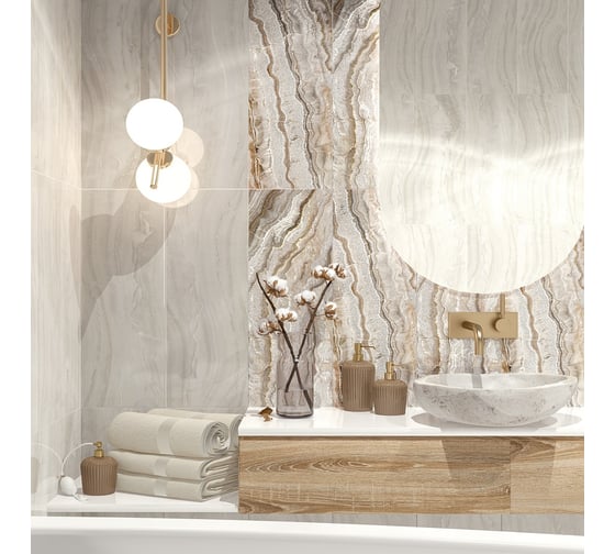 Панно Eletto Ceramica alabastro 48,4x70 см комплект из 2 плиток 587842005