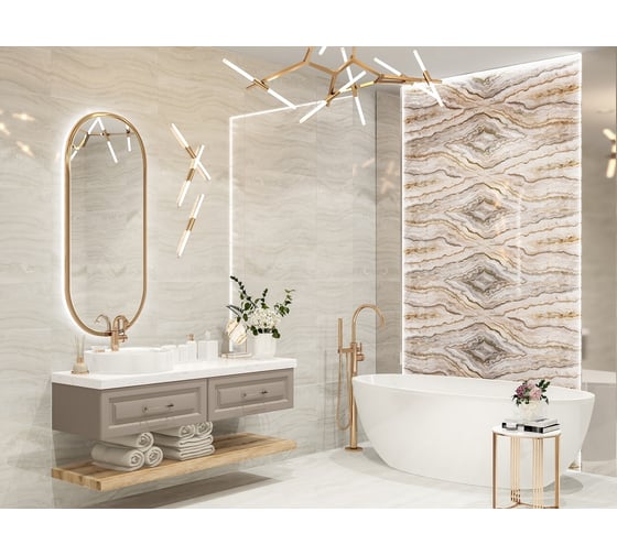 Панно Eletto Ceramica alabastro 48,4x70 см комплект из 2 плиток 587842005