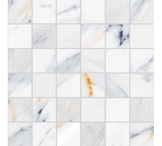 Мозаика Eletto Ceramica calacatta fantasy mosaic 30x30 см 1 шт. 588143003