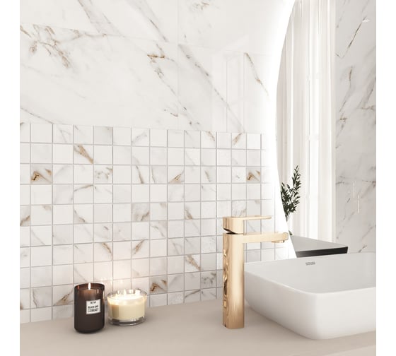 Мозаика Eletto Ceramica calacatta grey mosaic 30x30 см 1 шт. 588143004