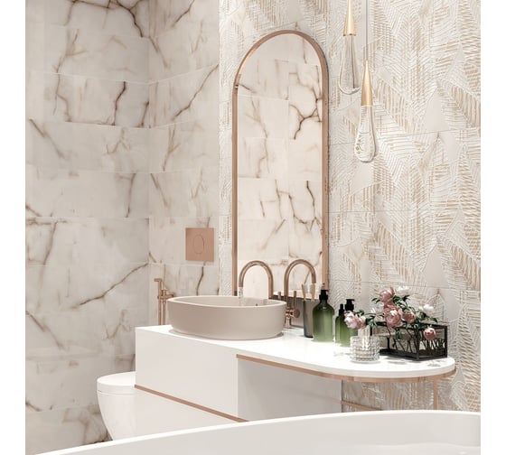 Панно Eletto Ceramica rosa portogallo 48,4x70 см комплект из 2 плиток 588382001