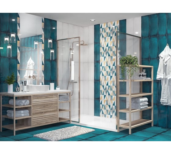 Бордюр Azori Ceramica eclipse indigo mix 50,5x6,2 см 1 шт. 585601004