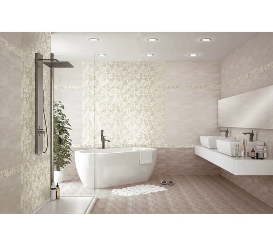 Бордюр Azori Ceramica pandora crema orient 63x7,5 см 1 шт. 585751001