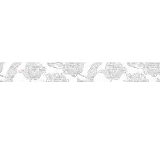 Бордюр Azori Ceramica mallorca grey floris 63x7.5 см 1 шт. 585071001 1