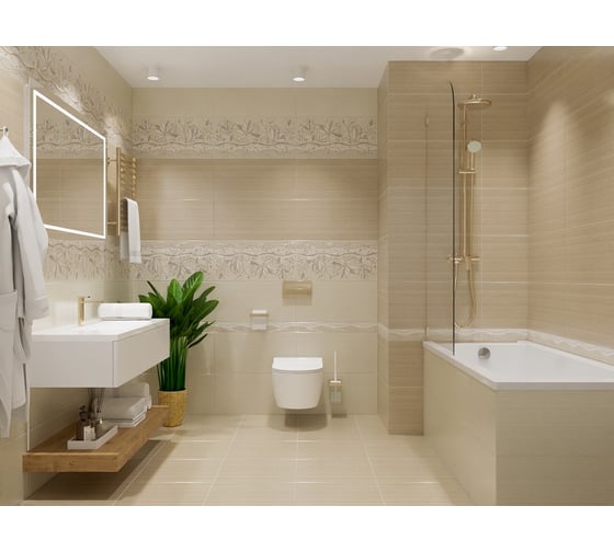 Бордюр Azori Ceramica romanico flora 63x7,5 см 1 шт. 588471001