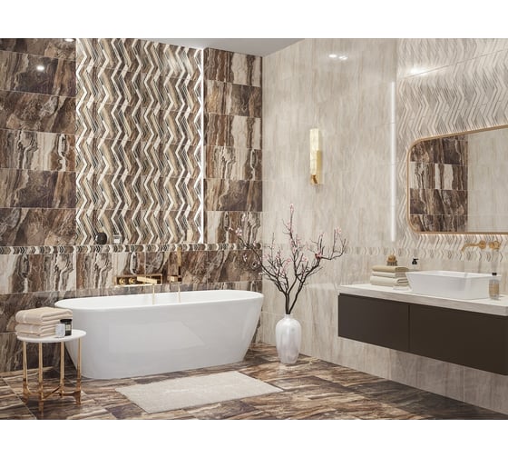 Бордюр Azori Ceramica atlas light 63x7,5 см 1 шт. 588861001