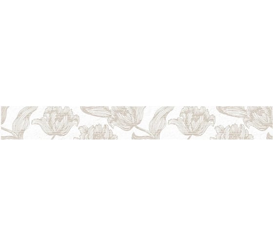 Бордюр Azori Ceramica mallorca beige floris 63x7.5 см 1 шт. 585081001 1