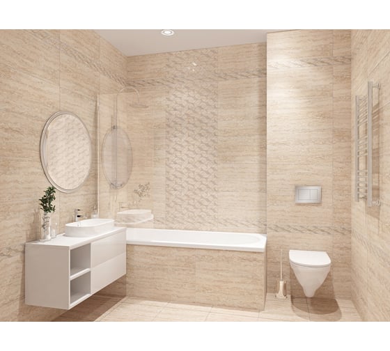 Бордюр Azori Ceramica ascoli beige diamond 63x7.5 см 1 шт. 587121002