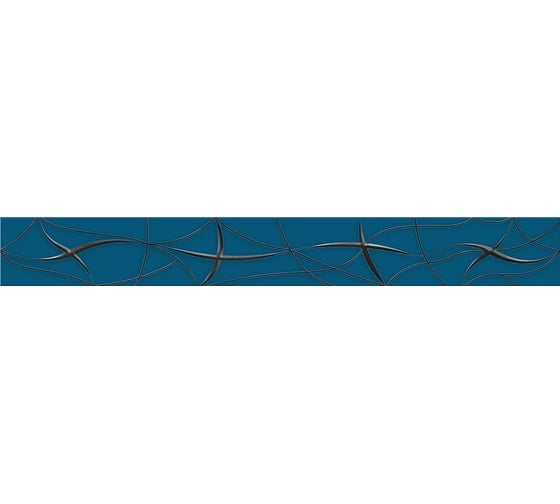 Бордюр Azori Ceramica vela indigo stella 50,5x6,2 см 1 шт. 587081002