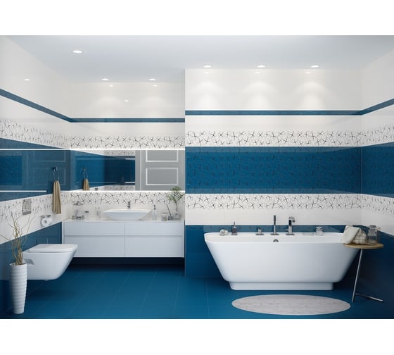 Бордюр Azori Ceramica vela indigo stella 50,5x6,2 см 1 шт. 587081002