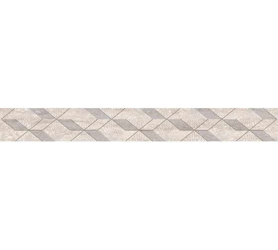 Бордюр Azori Ceramica ascoli grey diamond 63x7.5 см 1 шт. 587131002 1